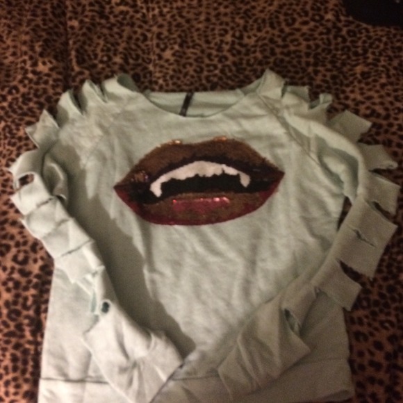 ADORABLE TEAL SHIMMER SWEATER