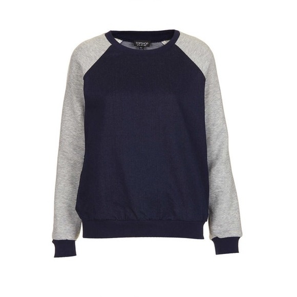 ❌SOLD ❌Topshop denim raglan sleeve sweatshirt