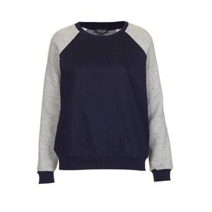 ❌SOLD ❌Topshop denim raglan sleeve sweatshirt