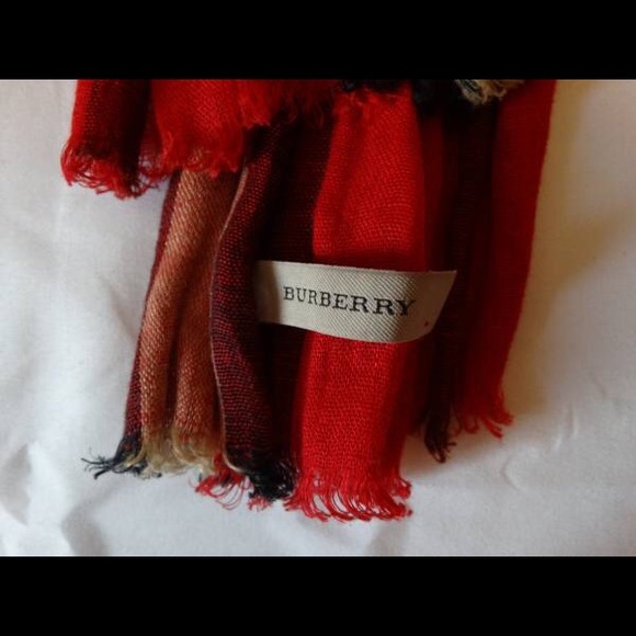 Authentic red Burberry Scarf!