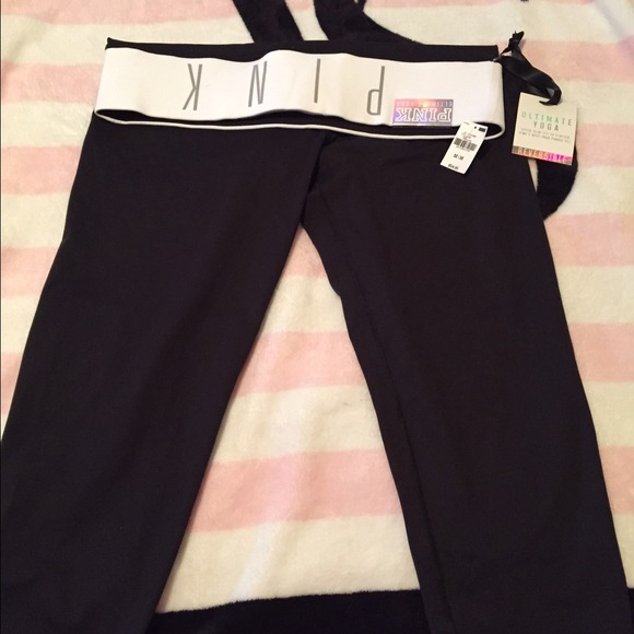 VS pink cropped ultimate yogas!