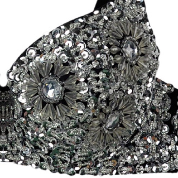 Silver Beaded Bras - Picture 2 of 4