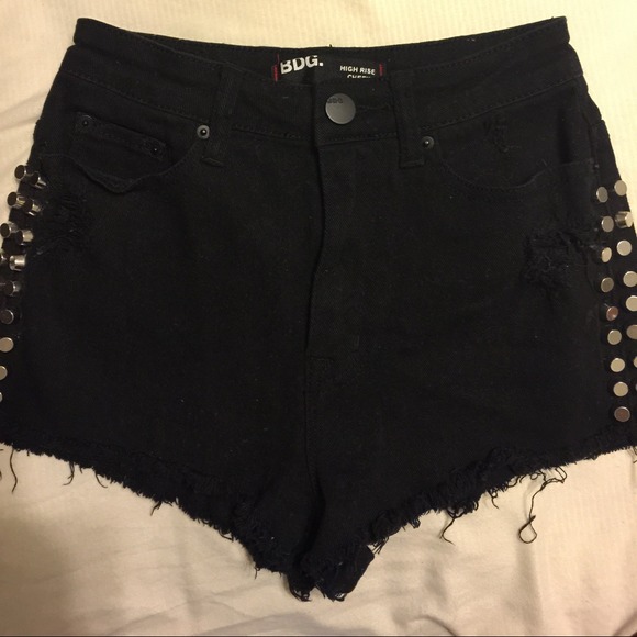 Black studded shorts