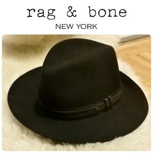 Rag & bone black fedora hat
