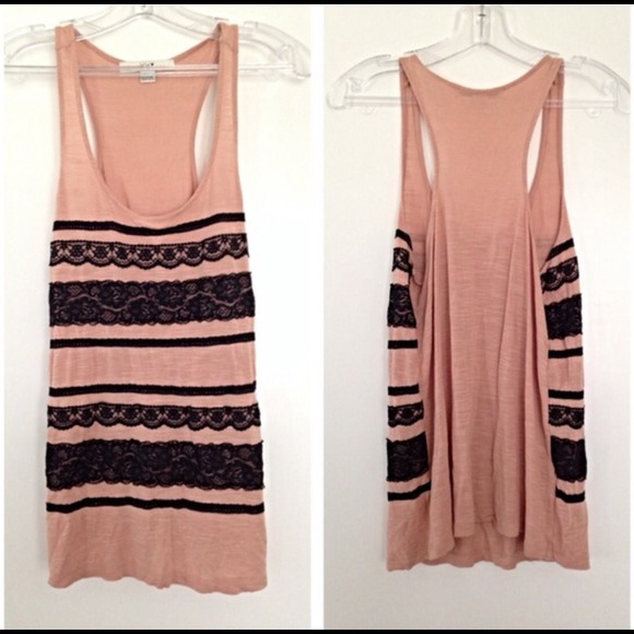 Bright crochet back top & Rose Lace Tank Bundle