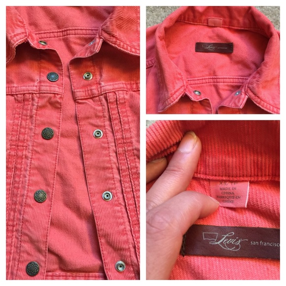 Vintage Levi's Coral Corduroy Crop Jacket - Picture 3 of 4