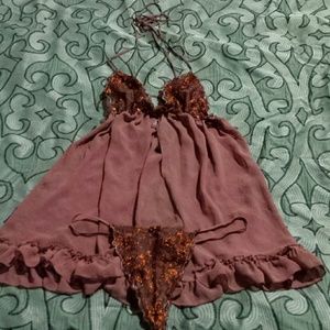 NWOT Victoria's Secret teddy w/thong