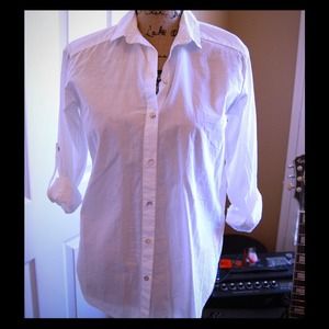 H&M White Button Down Shirt NWT