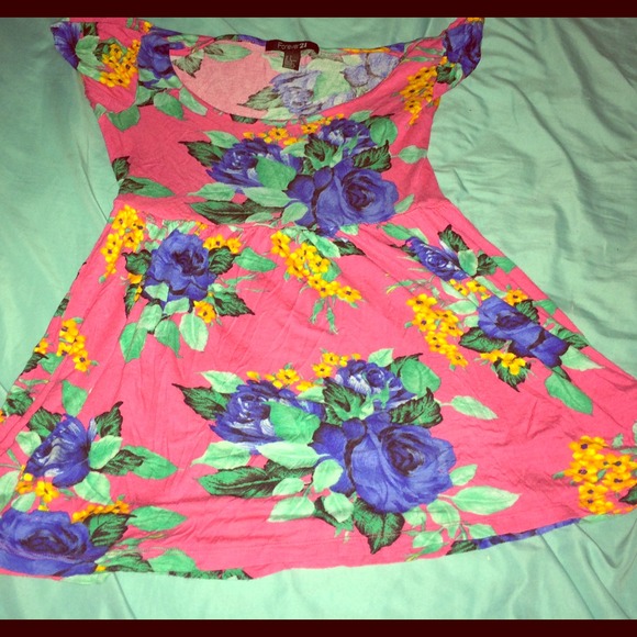 Pink floral dress
