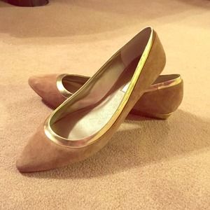 BCBGeneration Alonsa Flat Portabella Suede & Gold
