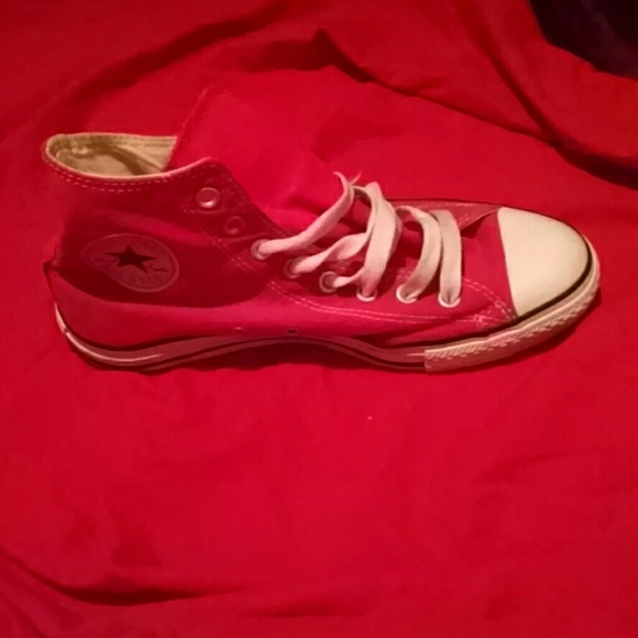 Red high top Converse