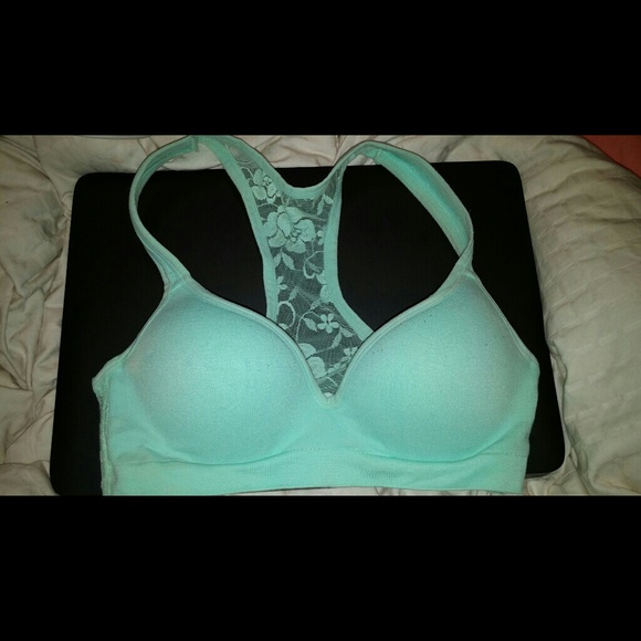Mint Lace - Racer back sports bra