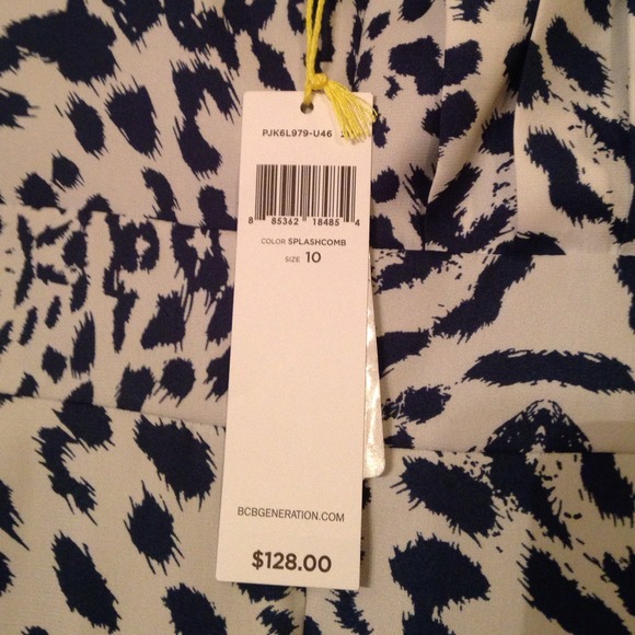 Navy and White leopard dress - Picture 3 of 3