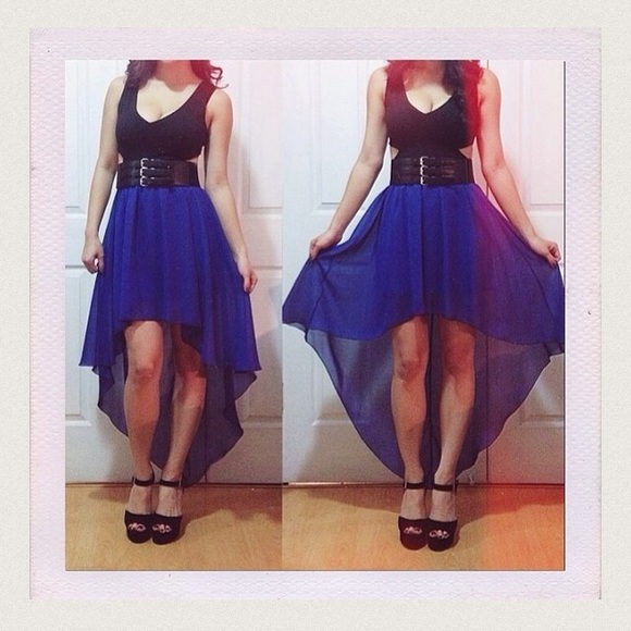 High low dress with open back