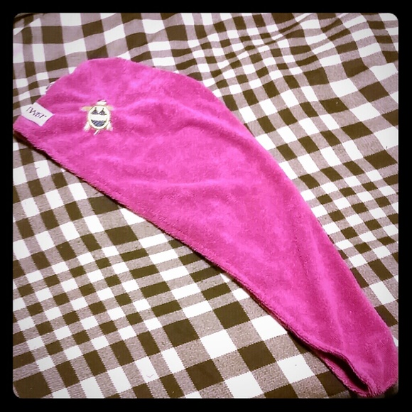 TURBIE TWIST Hair Towel Pink w/ Turtle