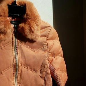 || bebe || Peach Puffer Coat