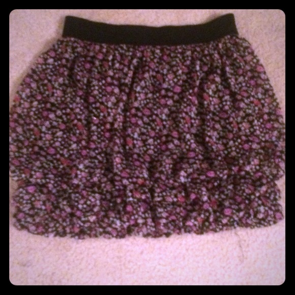 Floral print bubble skirt