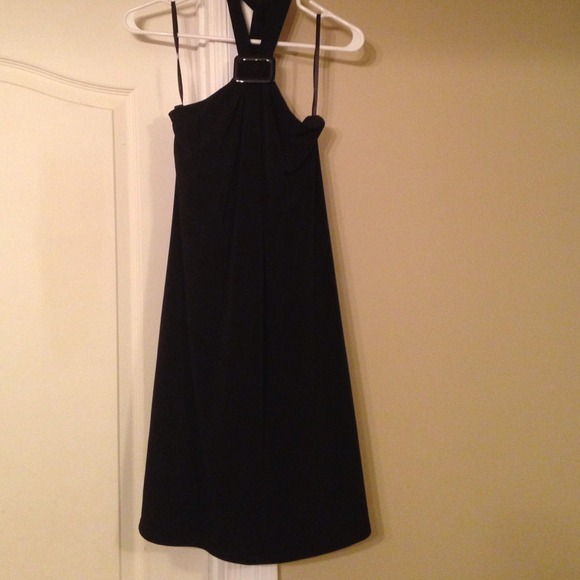 Black halter dress
