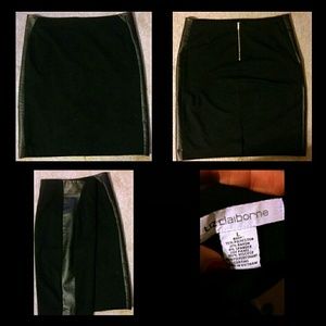 Black Faux Pencil Skirt