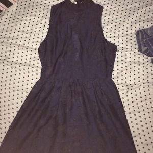 Navy dress with a cute design & nice back opening