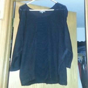 Neiman Marcus beautiful sweater with chiffon