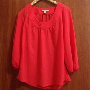 Coral Chiffon Top