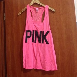 Victoria's Secret Pink Racerback Tank with Lace