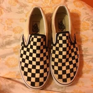 Checkered Vans. Women's 7.5 Mens 6