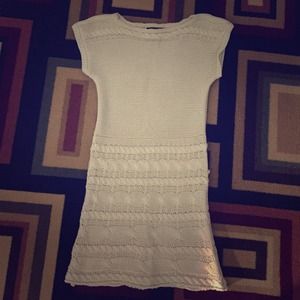 Tan crochet dress