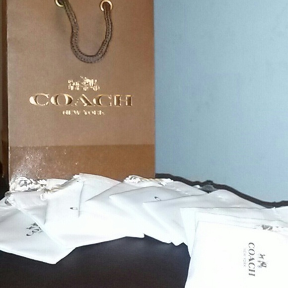 10 Mini Coach Satin Bags