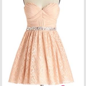 Modcloth peach semi formal dress