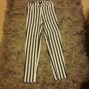 Striped skinny jeans