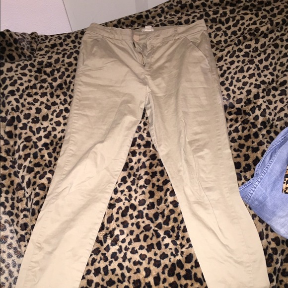 Beige Casual Trousers