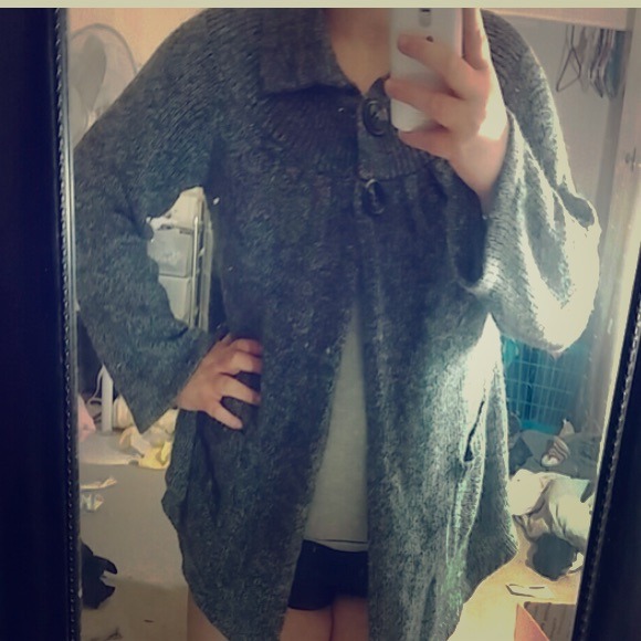 Grey two button Sweater