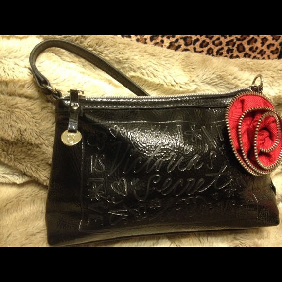 Victoria Secret Rose accented Cosmetic Bag/Clutch