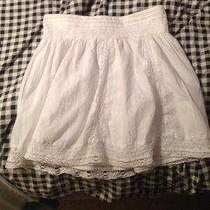 White Linen Skirt
