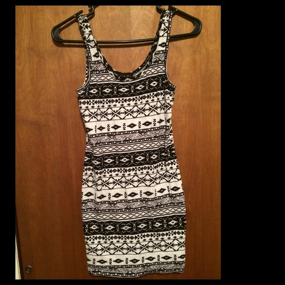 Aztec Tribal Black and White Dress!