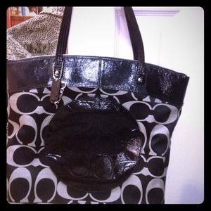 Grey and Black Purse