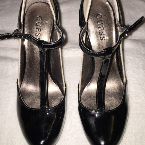 Guess Shoes - Guess t- strap paten leather shoe