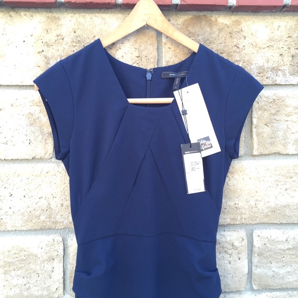 NWT BCBGMaxAzria Joana Pleated Shift Dress - Picture 3 of 4