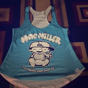 Mac miller print on jersy top