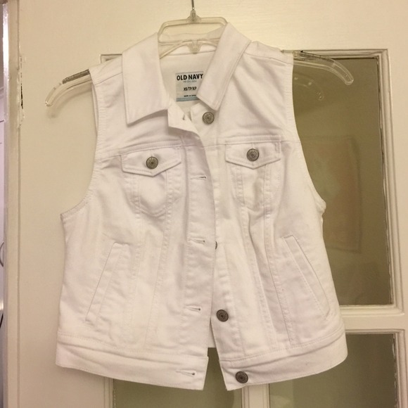 Old Navy Jackets & Blazers - White denim vest