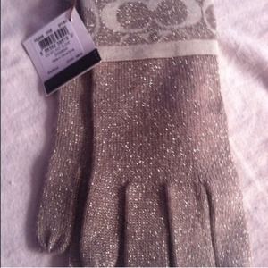 NWT TAN COACH GLOVES!