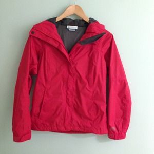 Cheery, Cute Raspberry Rain Jacket from Columbia!