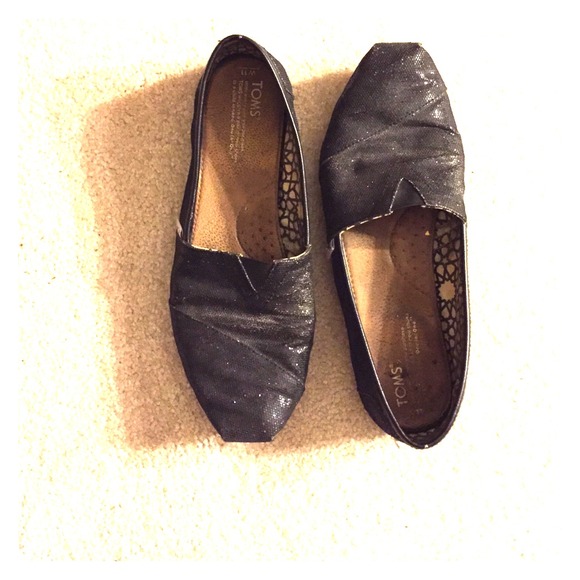 Black Sparkly Toms