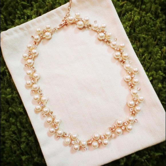 Glass pearl necklace