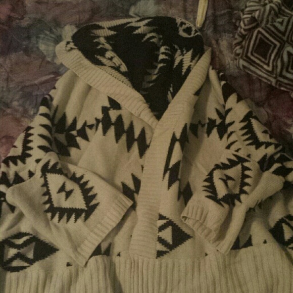 tribal print cardigan