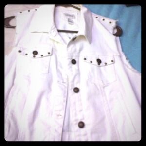 White jean jacket.