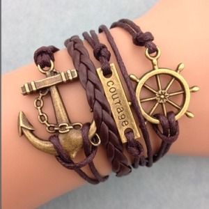 💢LAST ONE💢 "Courage" Leather Wrap Bracelet.
