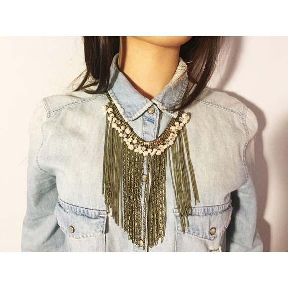 Forever 21-chain collar necklace